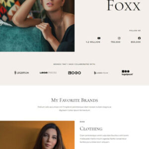 Ever Cool Media Website - Fashion Influencer 02 Homepage