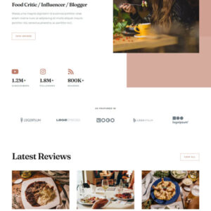 Ever Cool Media Website - Food Blogger 02 Homepage