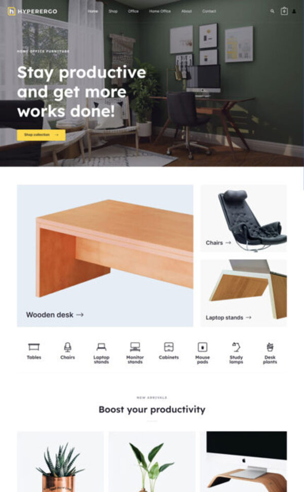 Ever Cool Media Website - Office Furniture Store 04 Homepage